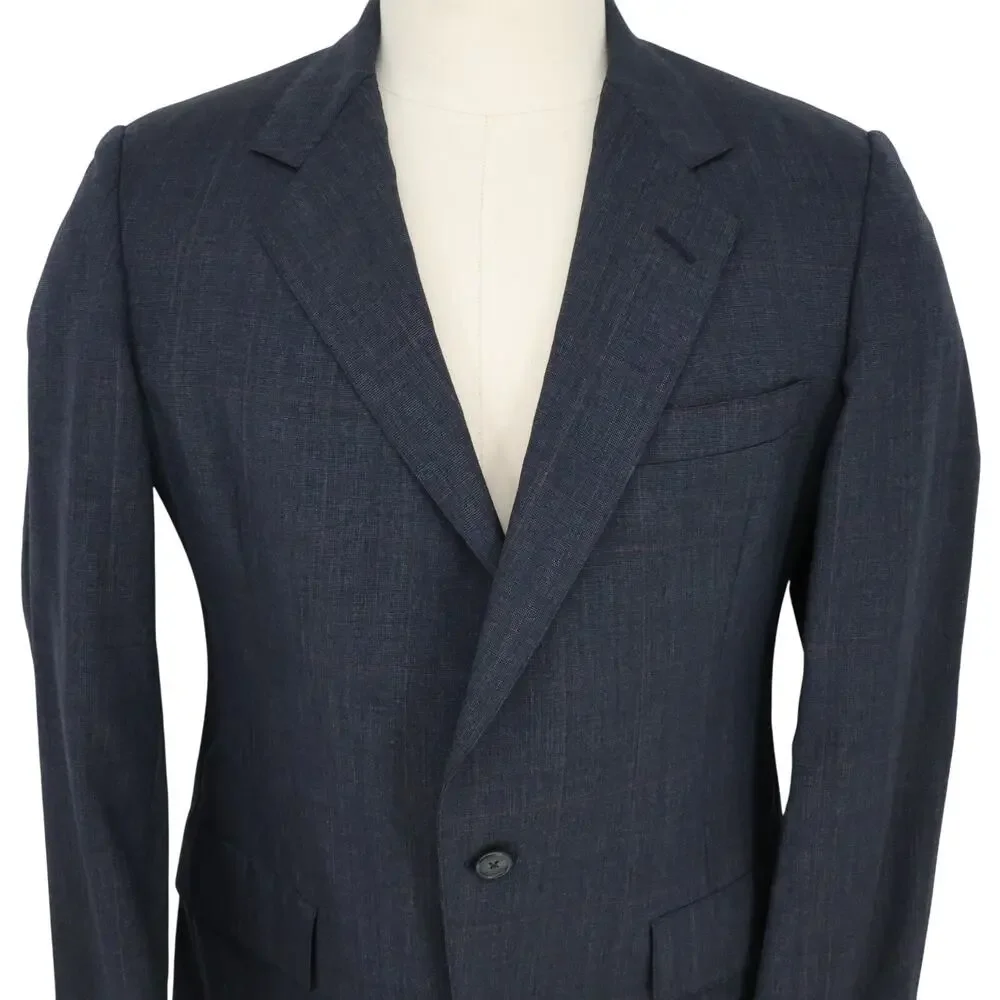 Hart Schaffner Marx Sport Coat Mens 40R Gray Micro Check Plaid Jacket Vintage